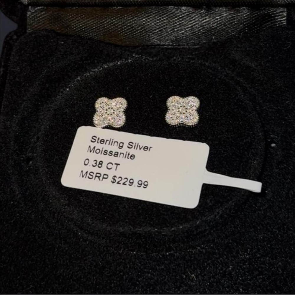 925 sterling silver clover earrings